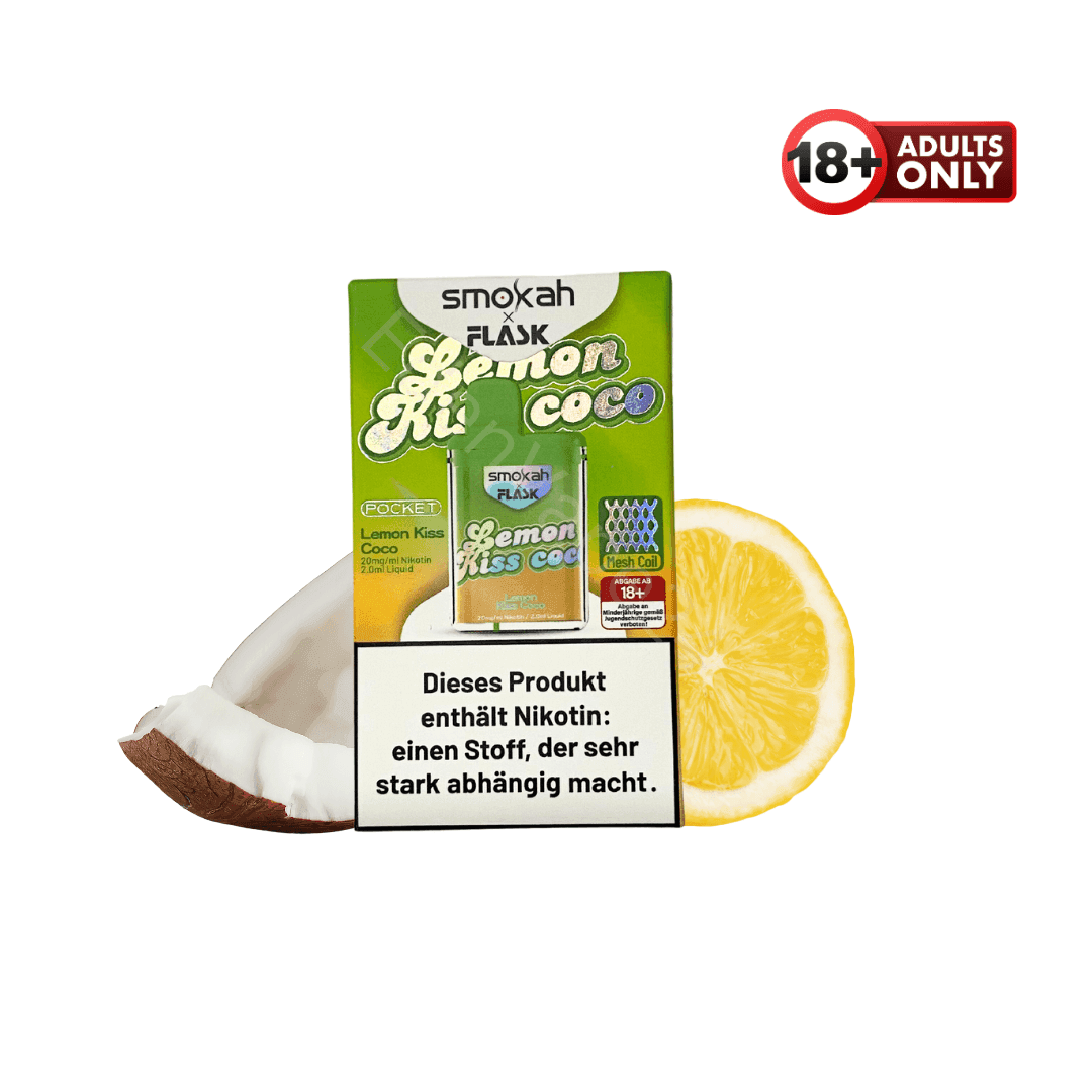 Smokah X Flask Pocket - Lemon Kiss Coco - EdenVape24